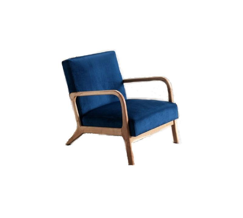 Classic Mid-Century Modern Accent Chairs, Open Framed Armchair With Cushioning