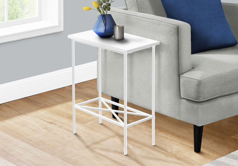 Accent Side Table, Narrow, Small, 2 Tier, Contemporary & Modern