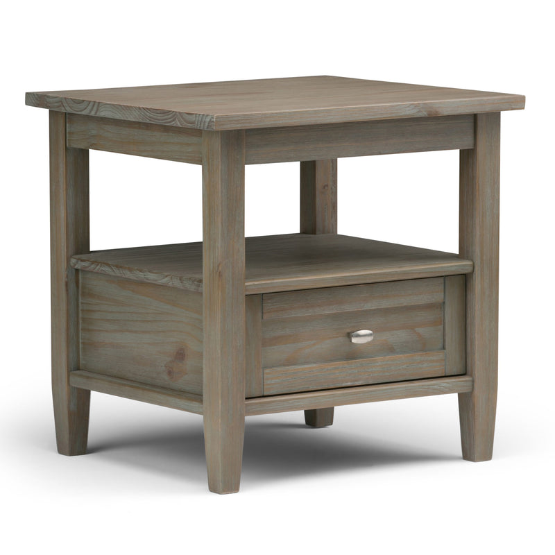 Warm Shaker - End Table - Distressed Gray