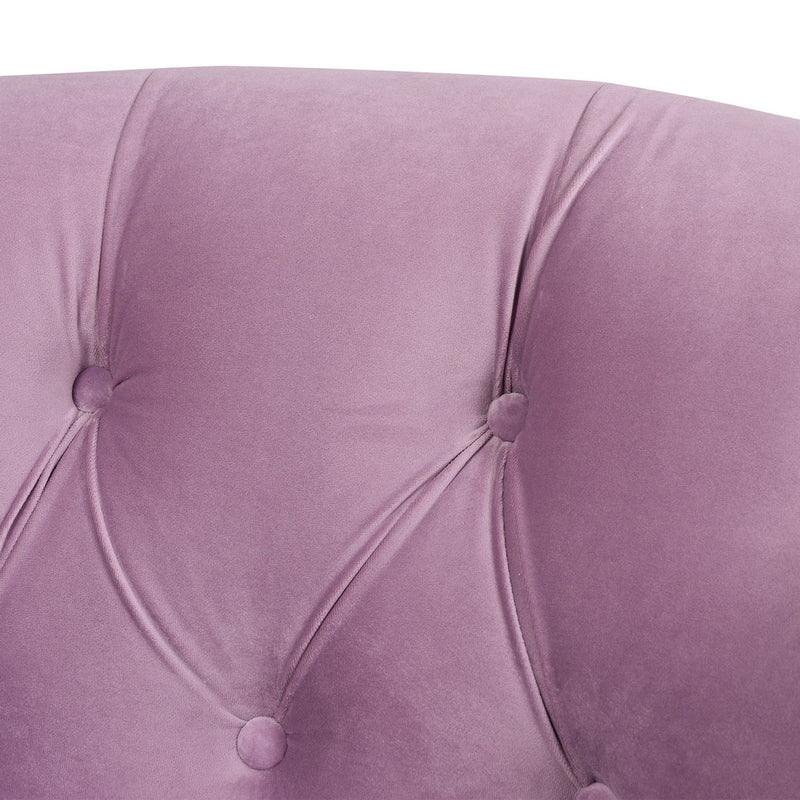 La Rosa - Victorian Tufted Upholstered Accent Chair - Lavender