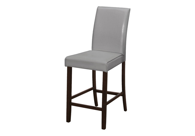 Dining Chair, Counter Height, Upholstered, Transitional (Set of 2) - Gray