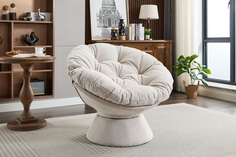 Oversized Swivel Accent Chair, 360 Swivel Barrel Chair, Papasan Chair For Living Room Bedroom