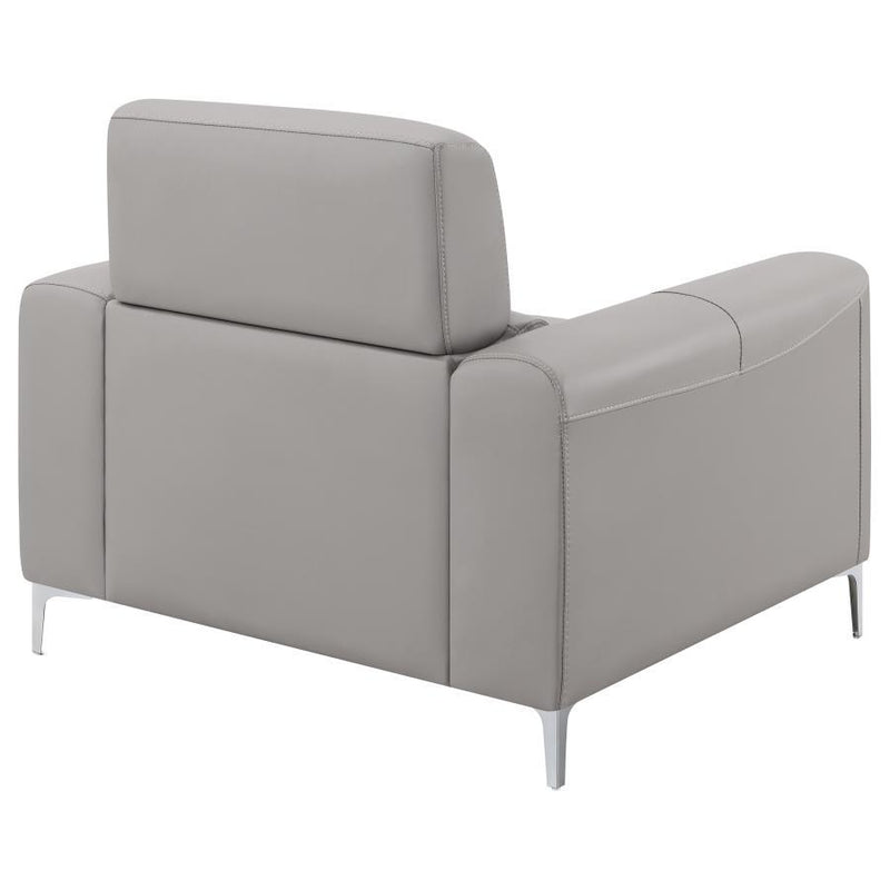 Glenmark - Upholstered Track Arm Accent Chair - Taupe