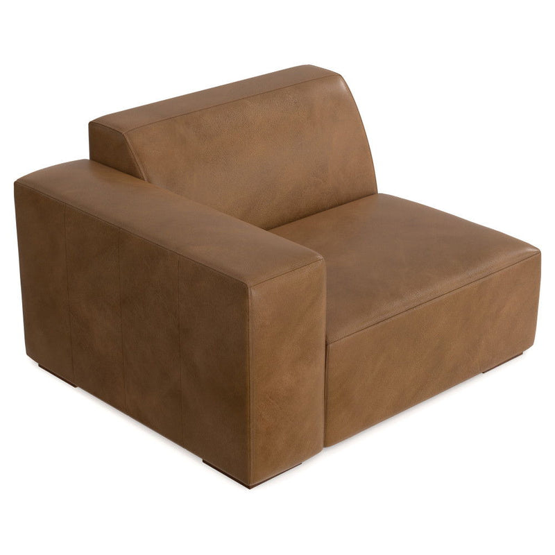 Rex - Left Arm Sofa Module - Brown