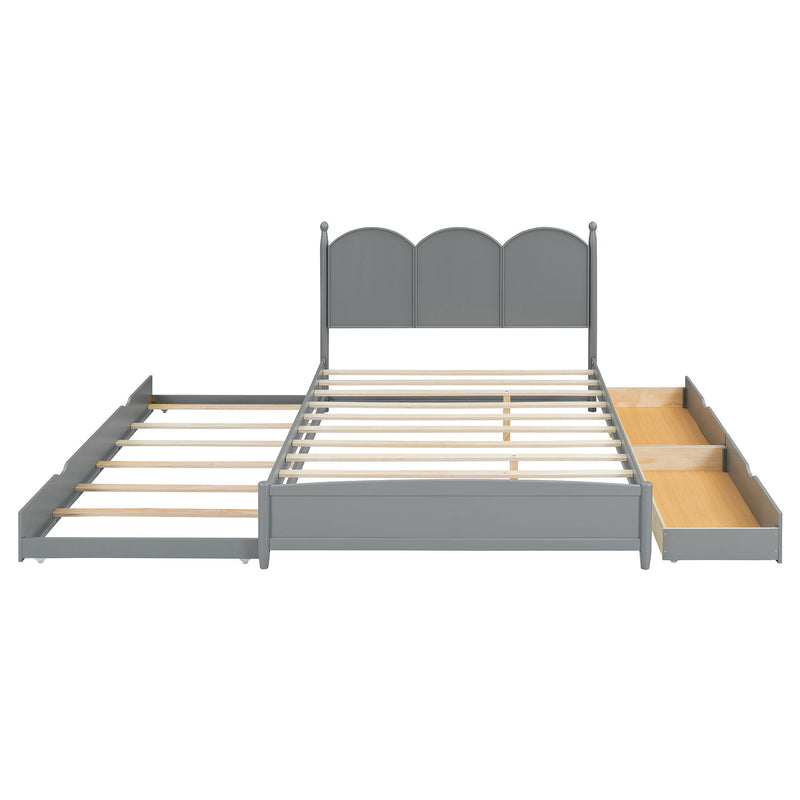 Platform Bed With With 2 Big Drawers And Trundle