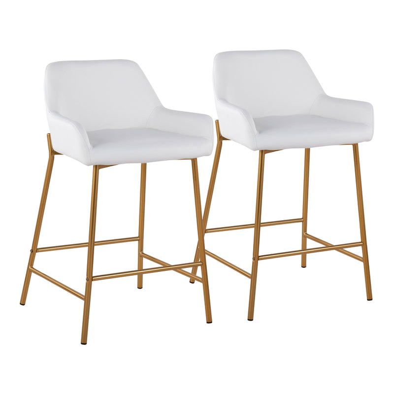 Daniella - Comfortable Contemporary Glam Fixed Height Counter Stool (Set of 2)