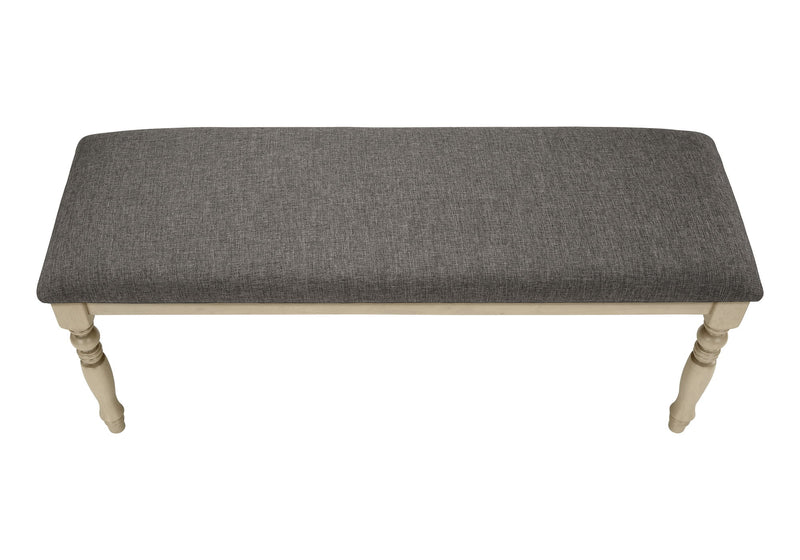 Bench, Rectangular, Upholstered, Transitional - Gray