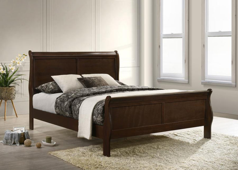 Louis Philippe - Panel Sleigh Bed