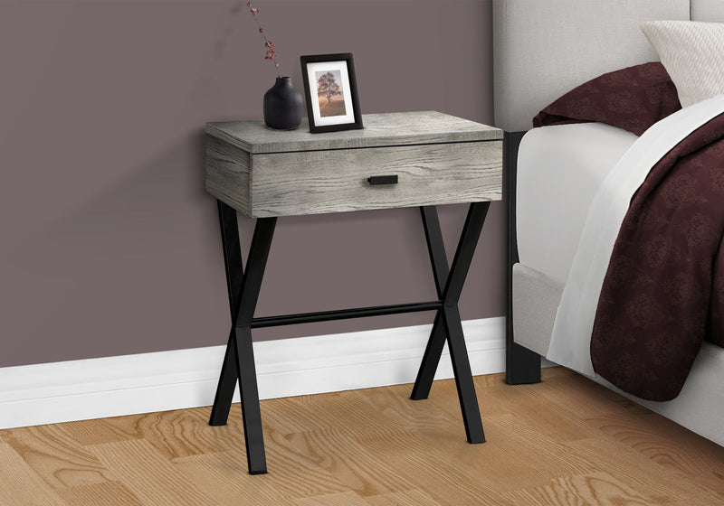 Accent Side X Table, Storage Drawer, Contemporary & Modern