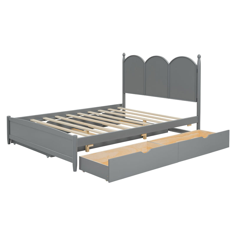 Platform Bed With With 2 Big Drawers And Trundle