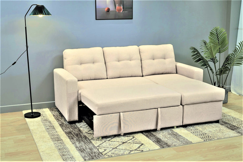 Convertible L Shaped Sectional Sleeper Sofa Bed, Saving Pull Out Couch