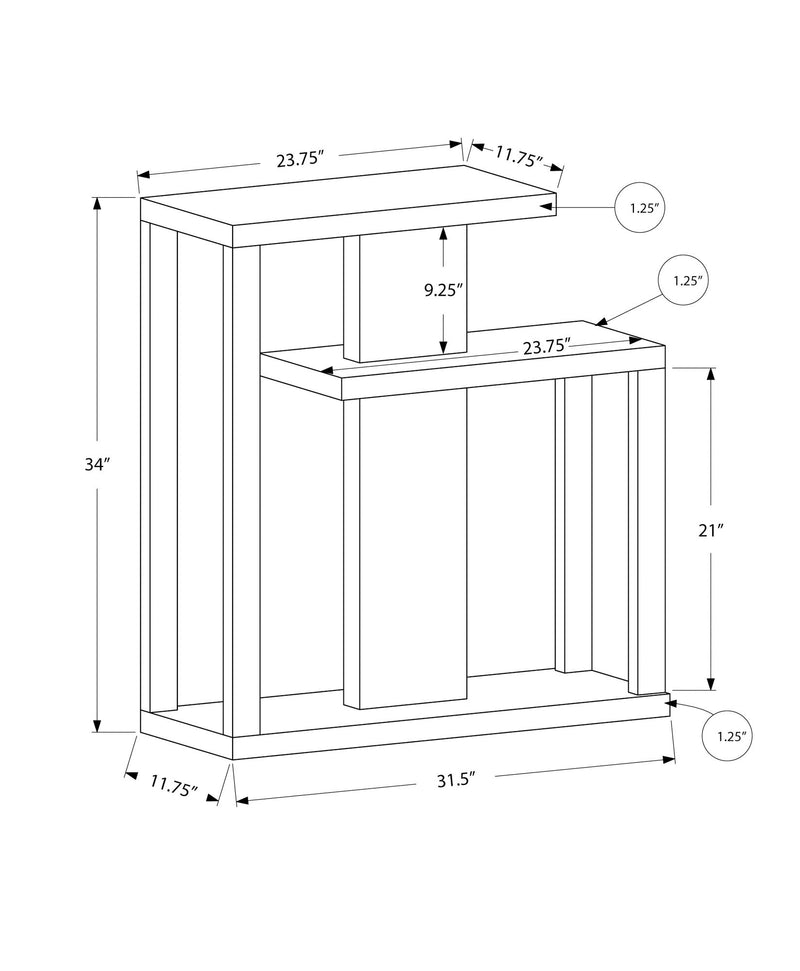 Accent Console Table For Entryway, Contemporary, Elegant Design - Taupe