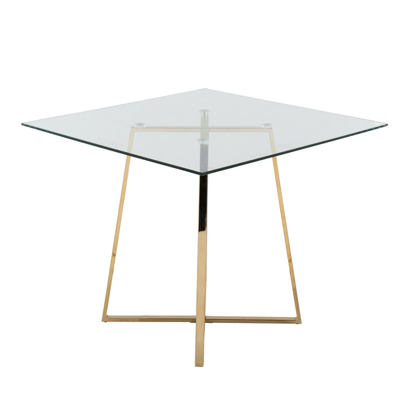 Cosmo - Contemporary / Glam Square Dining Table Legs - Clear