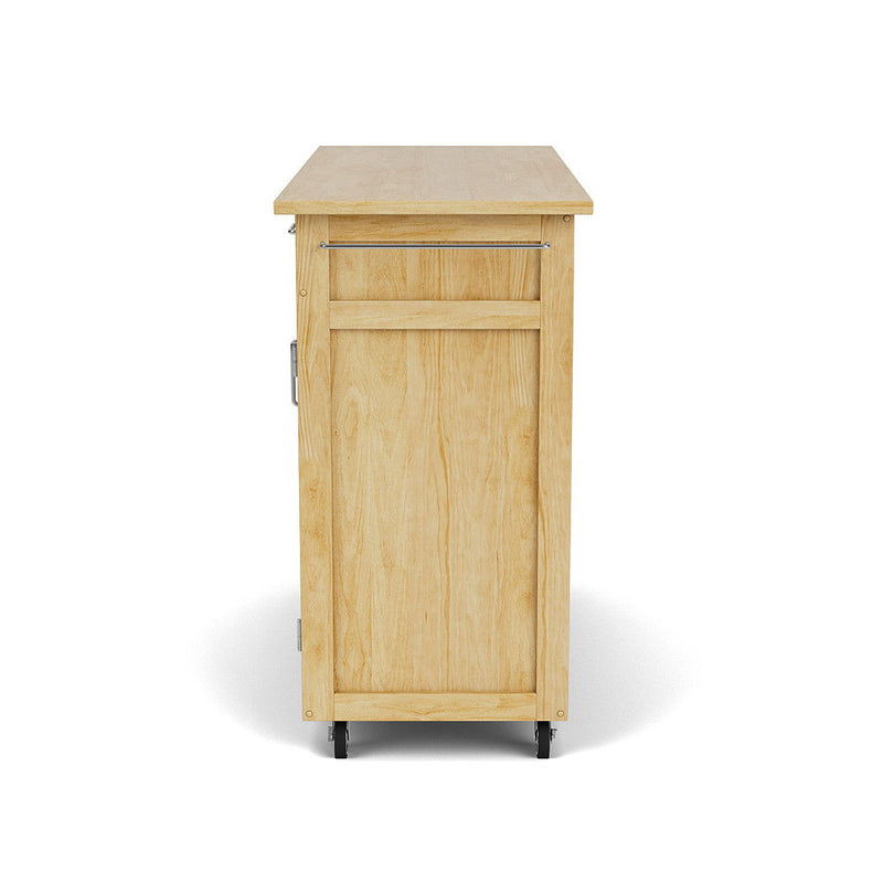 Create-A-Cart - 4 Doors Kitchen Cart - Light Wood Top