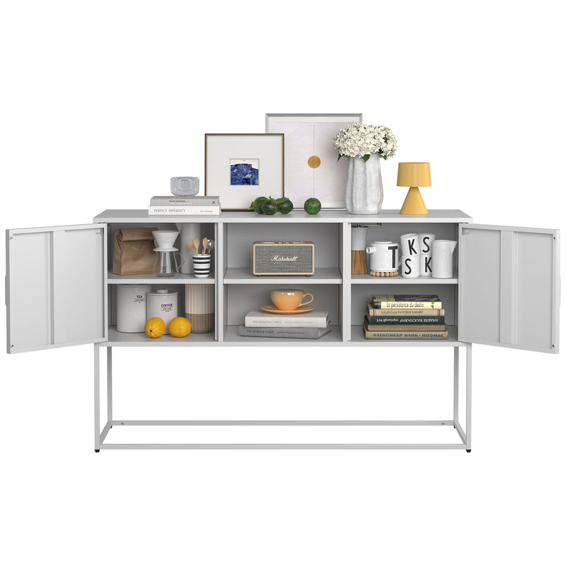 Modern Sideboard Buffet With Plenty Of Storage Space, Anti-Tilt Mechanism, Elegant Handles, Silent Magnetic Closure And Eco-Friendly Finish For Kitchen, Dining Room And Living Room