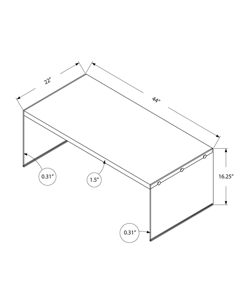 Table, Rectangular, Contemporary / Modern - Gray