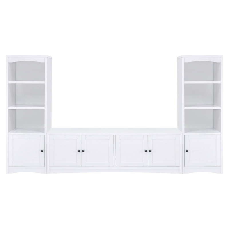 Laughlin - 4 Door Engineered Wood TV Stand - White