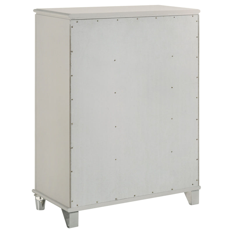 Olivia - 5-Drawer Bedroom Chest Of Drawers - Pearl White