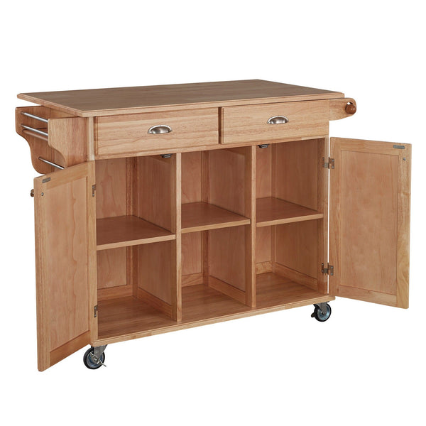 General Line - Kitchen Cart - Wood - Light Brown - 35"