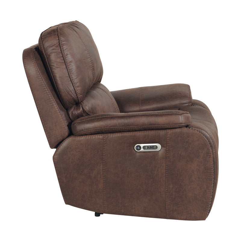 Atlantis - Power Motion Recliner with Power Head Recliner - Heritage Brown