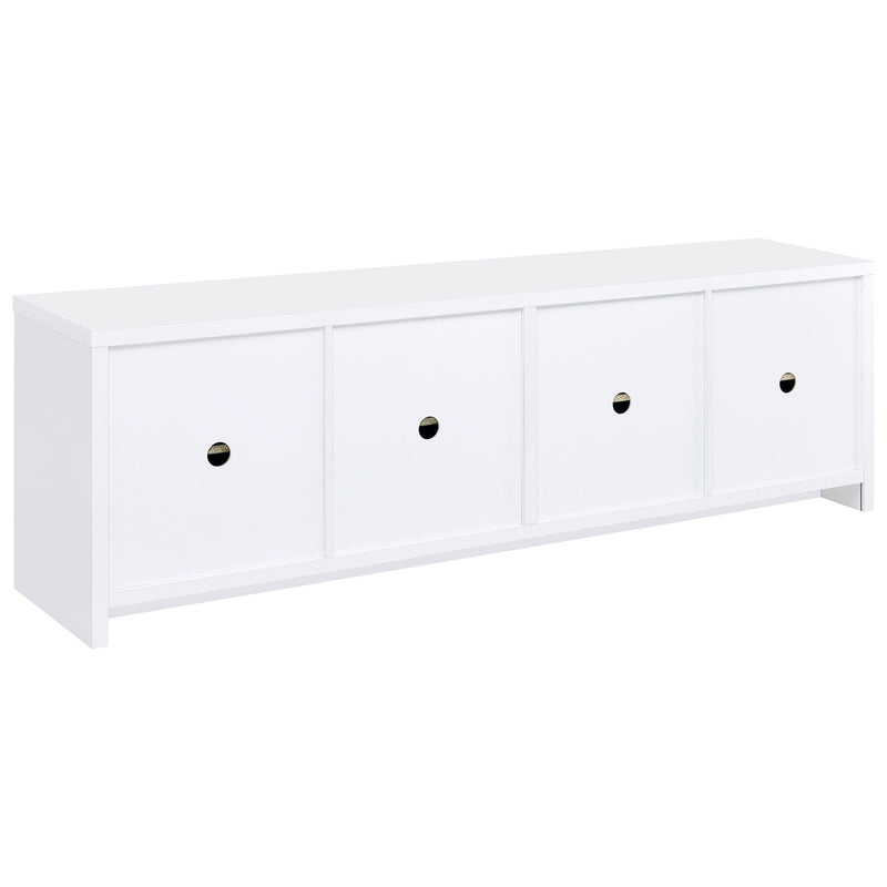 Laughlin - 4 Door Engineered Wood TV Stand - White