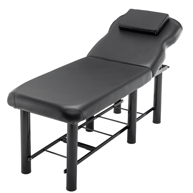 Professioanl Massage Table, Backrest Adjustable, Removable Headrest, Bottom Shelf Storage, Memory Foam Layer Salon Bed