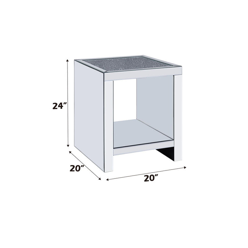 Malish - End Table - Mirrored