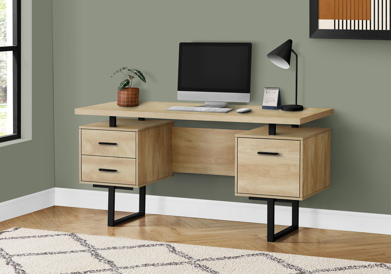 Computer Desk For Home Office, Laptop, Left, Right Set - Up, Storage Drawers, Contemporary & Modern