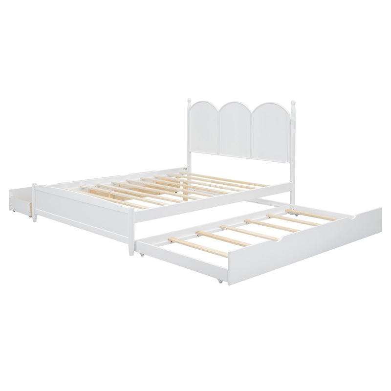 Platform Bed With With 2 Big Drawers And Trundle