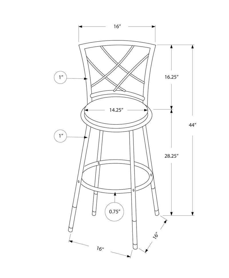 Swivel Stool Bar Height, Contemporary & Modern Style (Set of 2)