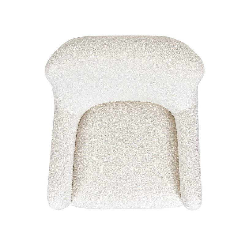 Nimbus - Curved Accent Chair - Ivory White