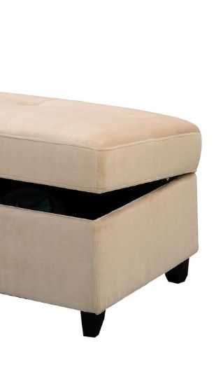 Belville - Ottoman With Storage - Beige