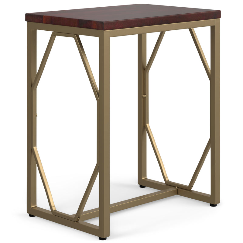 Selma - Handcrafted Metal And Wood Accent Table