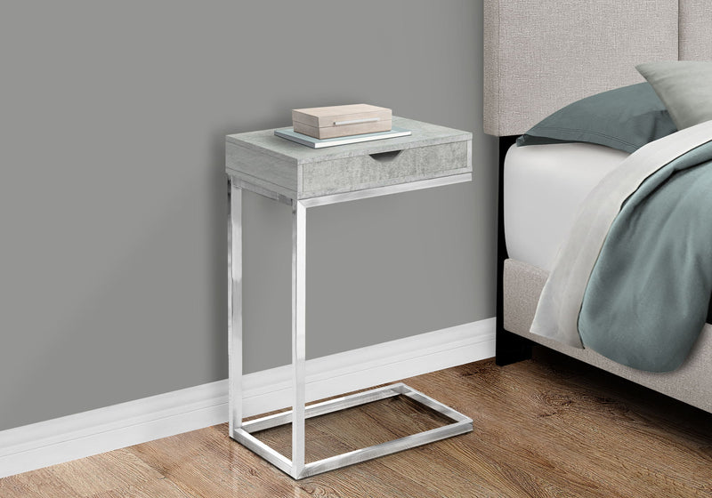 Accent Table, C - Shaped Contemporary Elegant Desig