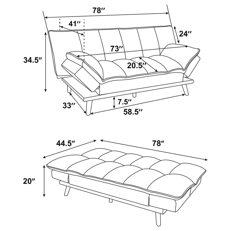 Laredo - Upholstered Tufted Convertible Sofa Bed