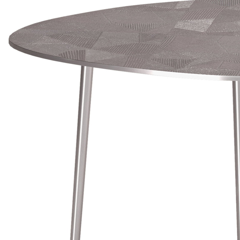 Shelton - 2 Piece Metal Nesting Table - Nickel