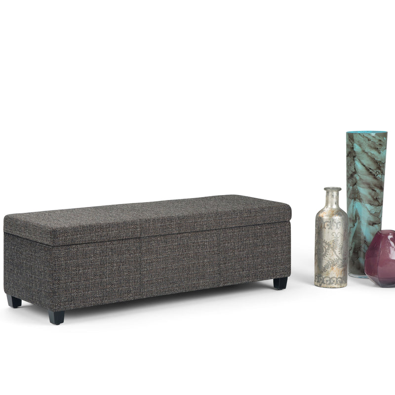 Avalon - Storage Ottoman Bench - Dark Gray