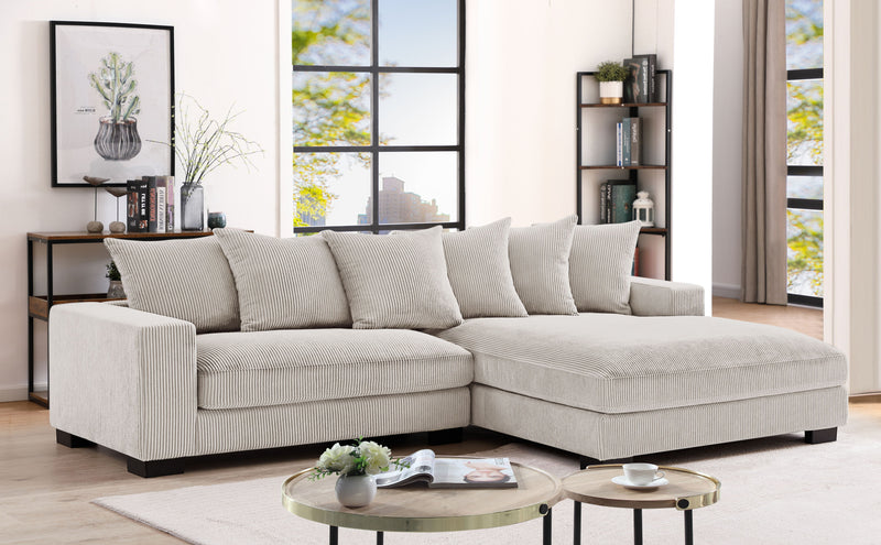 Luxe - Oversized 2 Piece Sectional Couches For Living Room, L Shaped Sofa With Chaise