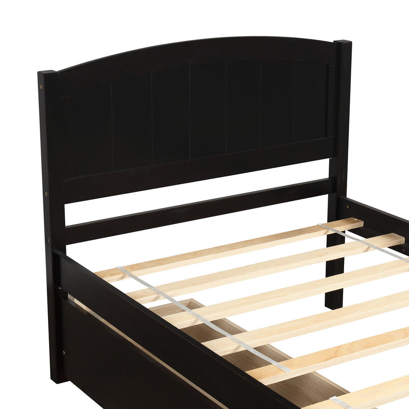 Twin Size Platform Bed With Two Drawers