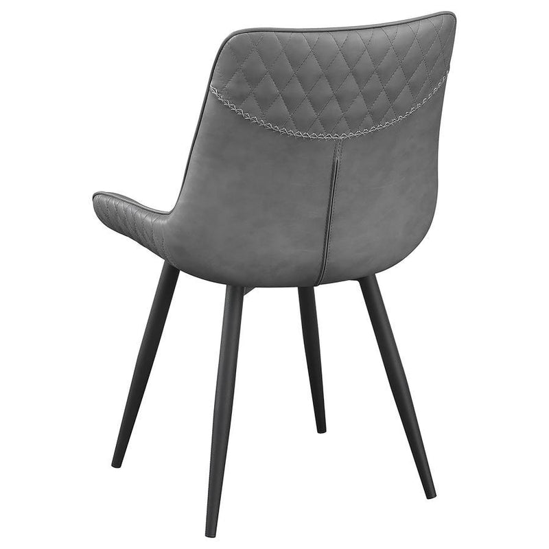 Brassie - Upholstered Swivel Dining Side Chair (Set of 2) - Gray - Atlantic Fine Furniture Inc