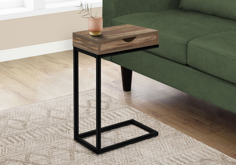 Accent Table, C - Shaped Contemporary Elegant Desig