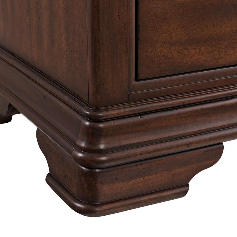 Phillipe - 3-Drawer Nightstand With USB - Cherry