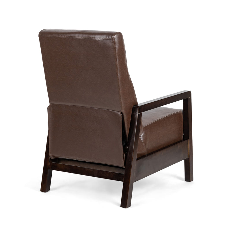 Faux Leather Upholstered Pushback Recliner