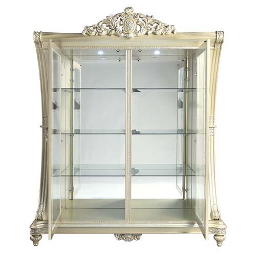 Vatican - Curio - Champagne Silver Finish - Atlantic Fine Furniture Inc