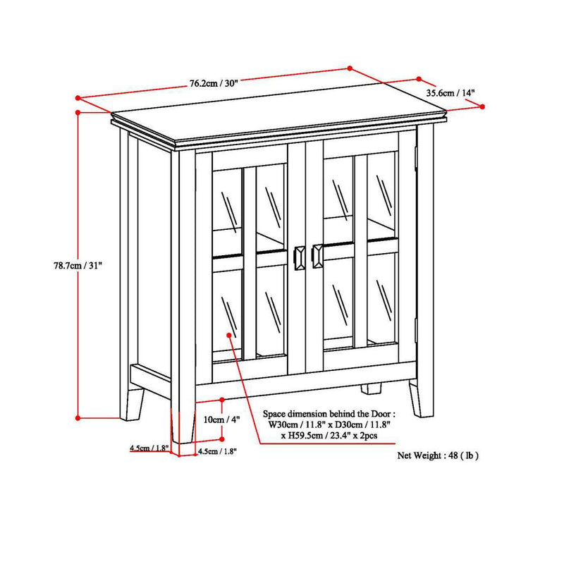 Artisan - Low Storage Cabinet - Hickory Brown