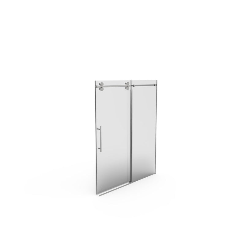 Frameless Shower Door, Sliding Shower Door, With Premium Thick Tempered Glass Shower Enclosure, Double Side Easy Clean Coat, Finished With Buffer - Chrome