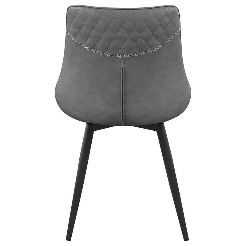 Brassie - Upholstered Swivel Dining Side Chair (Set of 2) - Gray - Atlantic Fine Furniture Inc