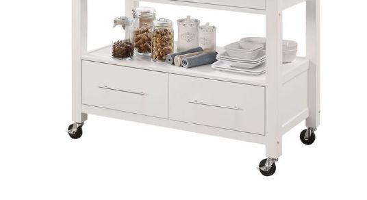 Ottawa - Kitchen Cart - Stainless / White