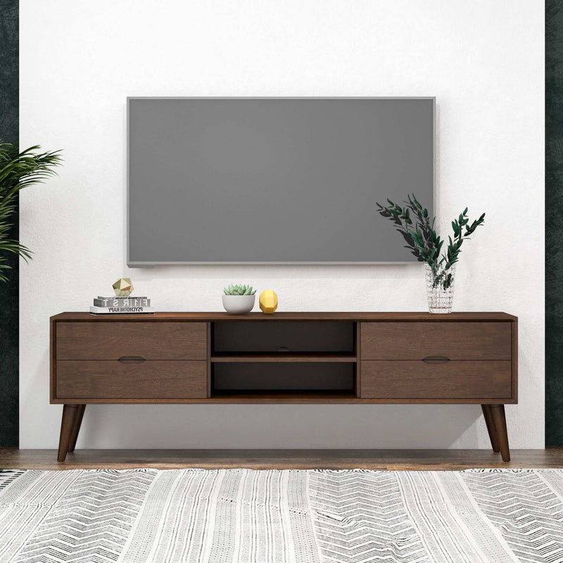 Adrian - TV Stand - Walnut Brown