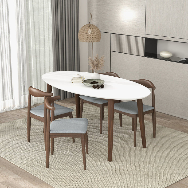 Ada - Mid-Century Modern Style Oval Dining Table